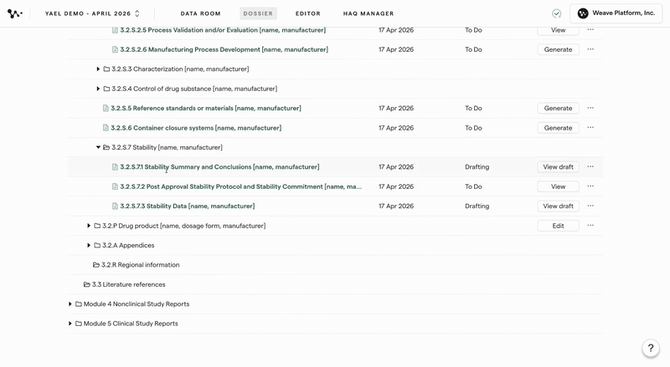 01 — Navigate to section and click View Draft