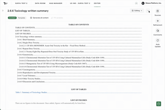 01 — Opening the export menu