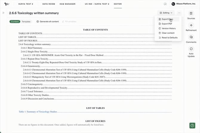 02 — Exporting to DOCX