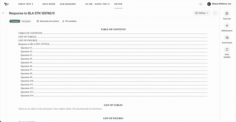 02 — Open Template view