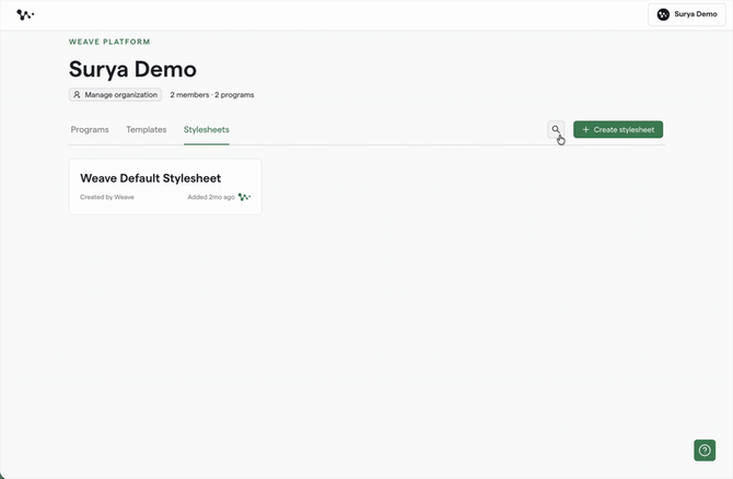 02 - Opening the stylesheet creation flow
