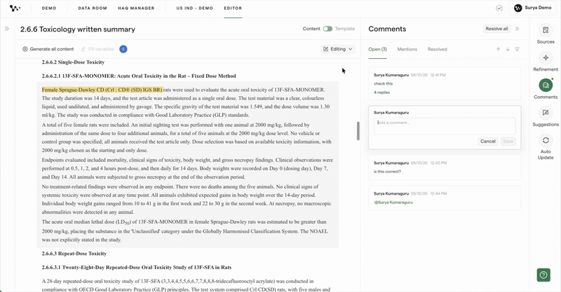 03 — Writing and saving a comment