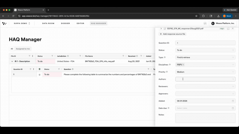 04 — Assign team and due date