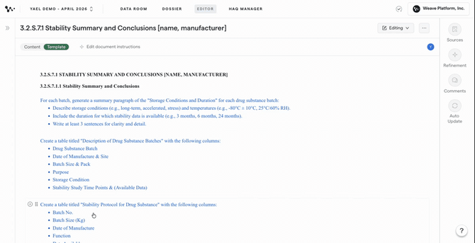 05 — Clicking into a blue AI instruction block to view tags