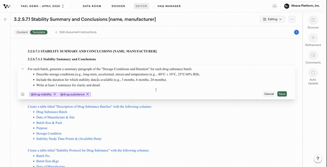 06 — Removing and adding data tags on a template block