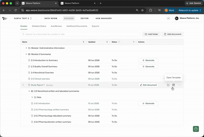 06 — Using Move Into menu to relocate document