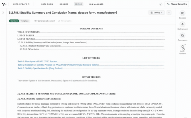 07 — Auto-Update on a dossier document