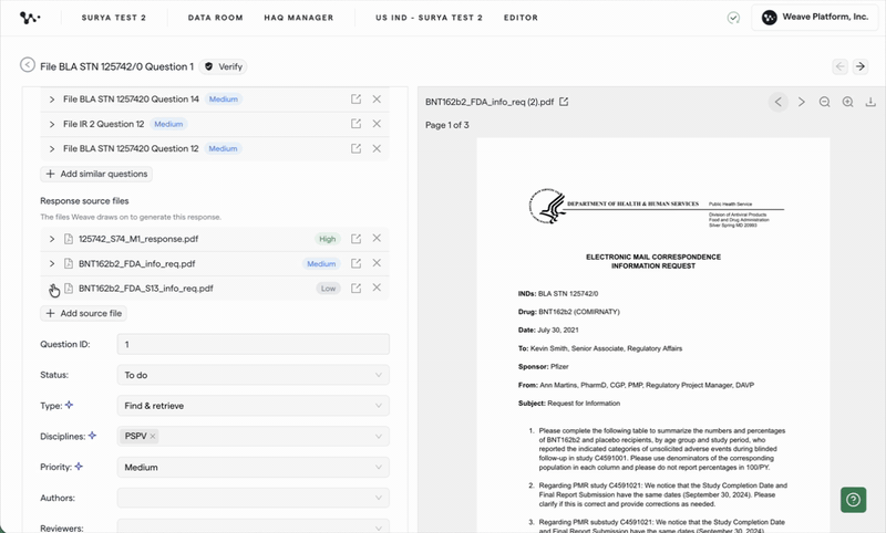 07 — Confirm response source files