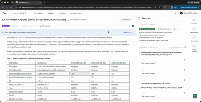 07 — Switching from Verifying back to Editing using the dropdown