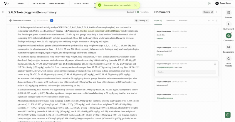 08 — Switching comment tabs