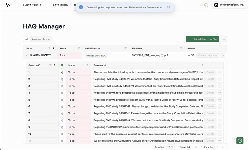 10 — Attach the submitted response
