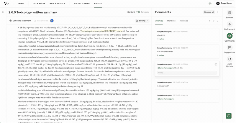 10 — Moving between comment anchors