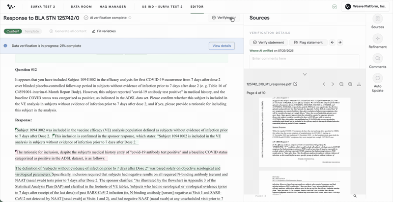 11 — Export the response