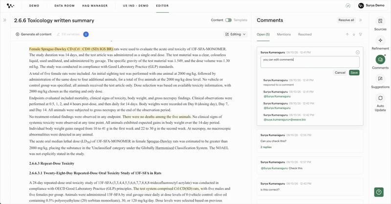 13 — Resolving a comment